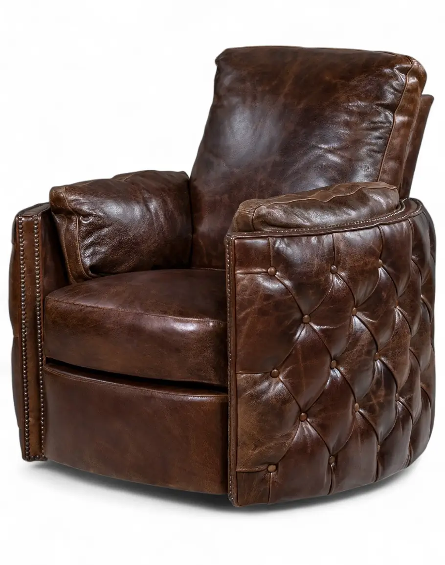 Boulder Brown Swivel Recliner